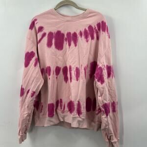 Le Lis Pink tie dye crewneck sweater